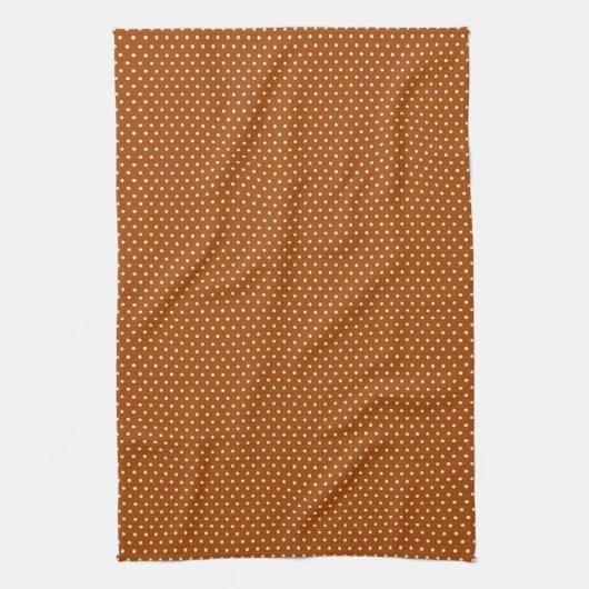 Brown Polka Dots Geschirrtuch (Vertikal)