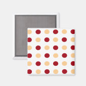 Brown Polka Dots Magnet (Vorderseite/Rückseite)