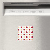 Brown Polka Dots Magnet (In Situ (Geschirrspüler))