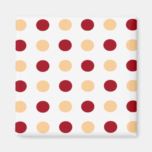 Brown Polka Dots Magnet (Vorne)