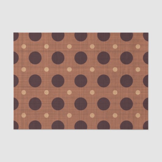 BROWN POLKA DOTS & PLAIDS SEIDENPAPIER (Vorderseite)
