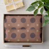 BROWN POLKA DOTS & PLAIDS SEIDENPAPIER (Geschenk)