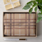 BROWN POLKA DOTS & PLAIDS SEIDENPAPIER (Geschenk)