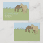 Brown Ponies Pet Sitting Business Card Visitenkarte (Vorne/Hinten)
