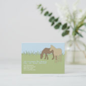 Brown Ponies Pet Sitting Business Card Visitenkarte (Stehend Vorderseite)