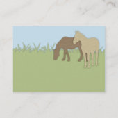 Brown Ponies Pet Sitting Business Card Visitenkarte (Rückseite)