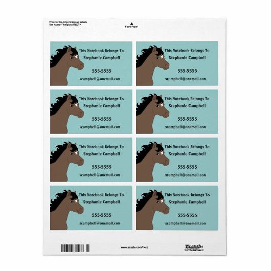 Brown Pony Book Label (Vorne)