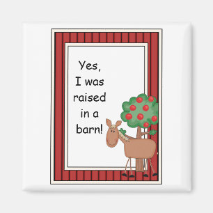 Brown-Pony-Pferd - Hofbarnyard-Freund - Kinder Magnet