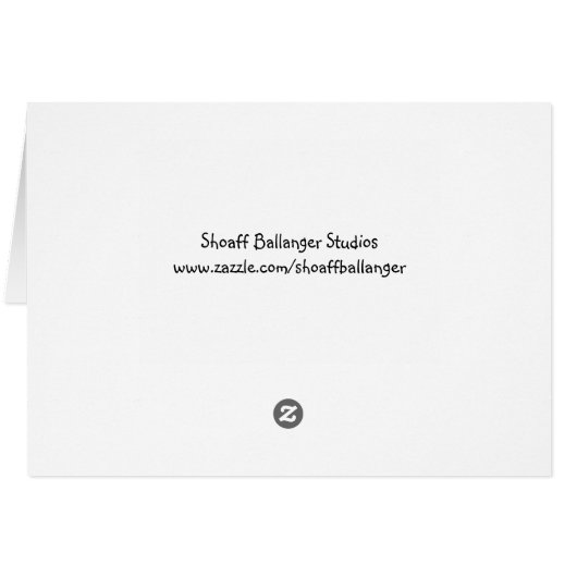 Brown Poodle im Stuhl, Custom, Blank Inside (Rückseite Horizontal)