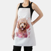 Brown Poodle Puppy, Baby Hund, Farbenstriche, Abwa Schürze (InSitu)