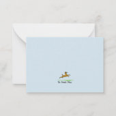 Brown Poodle und Blume Mitteilungskarte (Rückseite)