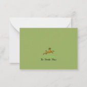 Brown Poodle und Blume Mitteilungskarte (Rückseite)