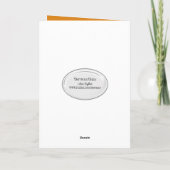 Brown Poodle zum 60. Geburtstag Karte (Rückseite)