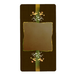 Brown Posies Apothekary Label