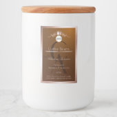 Brown Product Label Rosegold Frame Logo Monogram Lebensmitteletikett (Vorderseite)