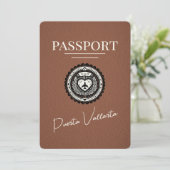 Brown Puerta Vallarta Pass Save the Date (Stehend Vorderseite)