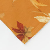 Brown Pumpkin Floral Herbst und Fall Muster Fleecedecke (Ecke)