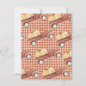 Brown Pumpkin Truck Kinderdusche Danke Karte (Rückseite)