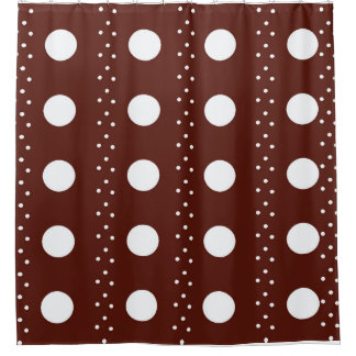 Brown-Punkt-Streifen Duschvorhang