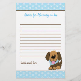 Brown Puppy Dog Baby Shower Card