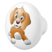 Brown Puppy Keramikknauf (Rechts)