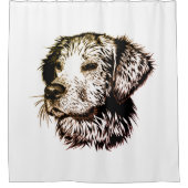 Brown Puppy Sketch Duschvorhang (Vorderseite)