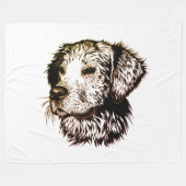 Brown Puppy Sketch Fleecedecke (Vorderseite (Horizontal))