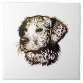 Brown Puppy Sketch Fliese (Vorderseite)