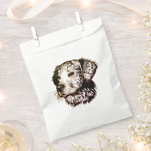 Brown Puppy Sketch Geschenktütchen (Ausgeschnitten)