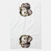 Brown Puppy Sketch Geschirrtuch (Vertikal)