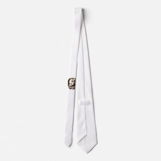 Brown Puppy Sketch Krawatte (Rückseite)