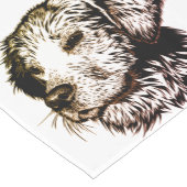 Brown Puppy Sketch Kurzer Tischläufer (Ecke)