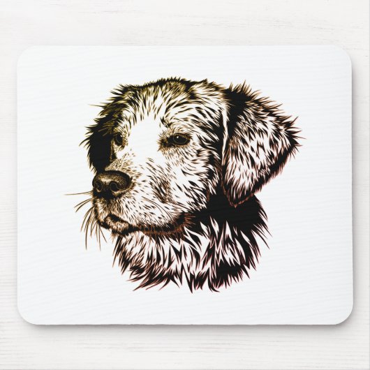 Brown Puppy Sketch Mousepad (Vorne)