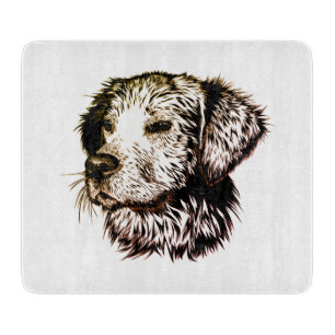 Brown Puppy Sketch Schneidebrett