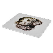 Brown Puppy Sketch Schneidebrett (Ecke)