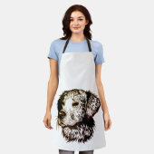 Brown Puppy Sketch Schürze (Getragen)