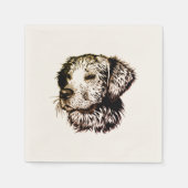 Brown Puppy Sketch Serviette (Vorderseite)
