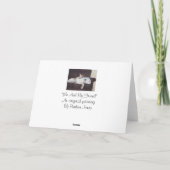 Brown Puppy White American Bulldog Karte (Rückseite)