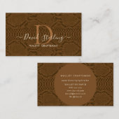 Brown Python Skin Business Card Visitenkarte (Vorne/Hinten)