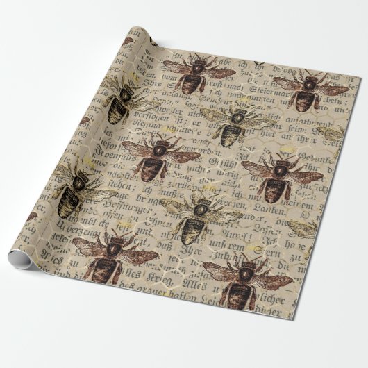 Brown Queen Bee Geschenkpapier (Ungerollt)