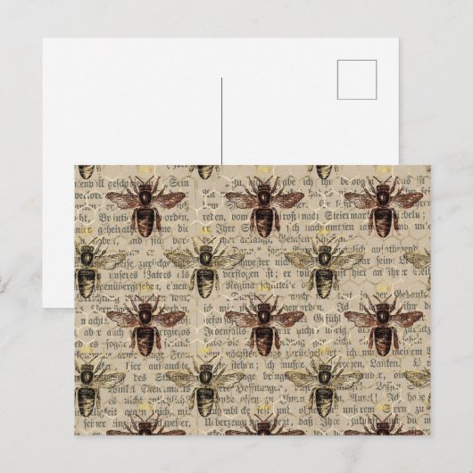 Brown Queen Bee Postkarte (Vorne/Hinten)