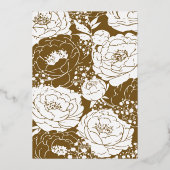 Brown Quinceañera Foil Einladung (Rückseite)