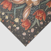 Brown Rabbit Red Tulips William Morris Inspiriert Seidenpapier (Ausschnitt)