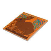 Brown Rabbit Tile, add text Tile Fliese (Seite)