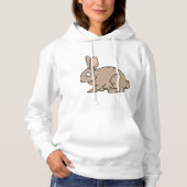 Brown Rabbit Womens Hoodie (Vorderseite)