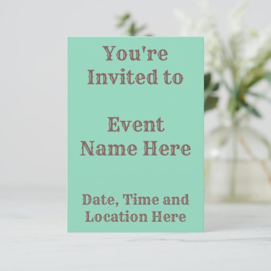 Brown Rainbow Mod Einladung (Stehend Vorderseite)