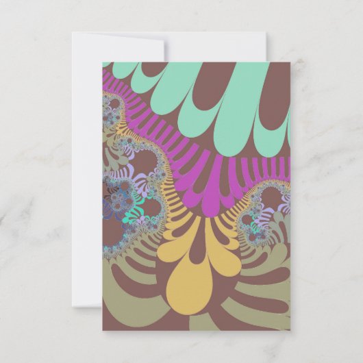 Brown Rainbow Mod Einladung (Rückseite)