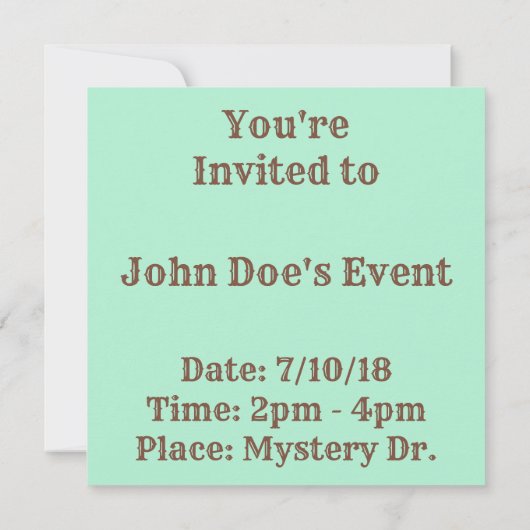 Brown Rainbow Mod Einladung (Rückseite)