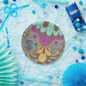 Brown Rainbow Mod Pappteller (Party)