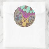 Brown Rainbow Mod Runder Aufkleber (Tasche)